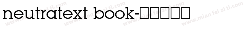 neutratext book字体转换